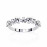 14k baguette wedding band with E-F color VVS-VS clarity diamonds 172