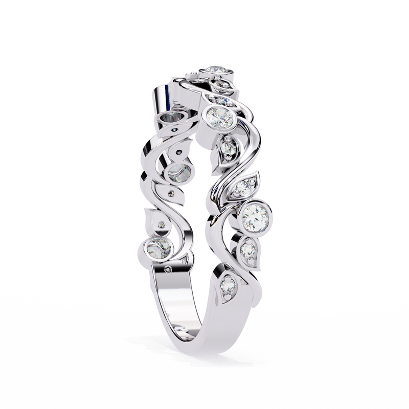 14k round wedding band with E-F color VVS-VS clarity diamonds 173