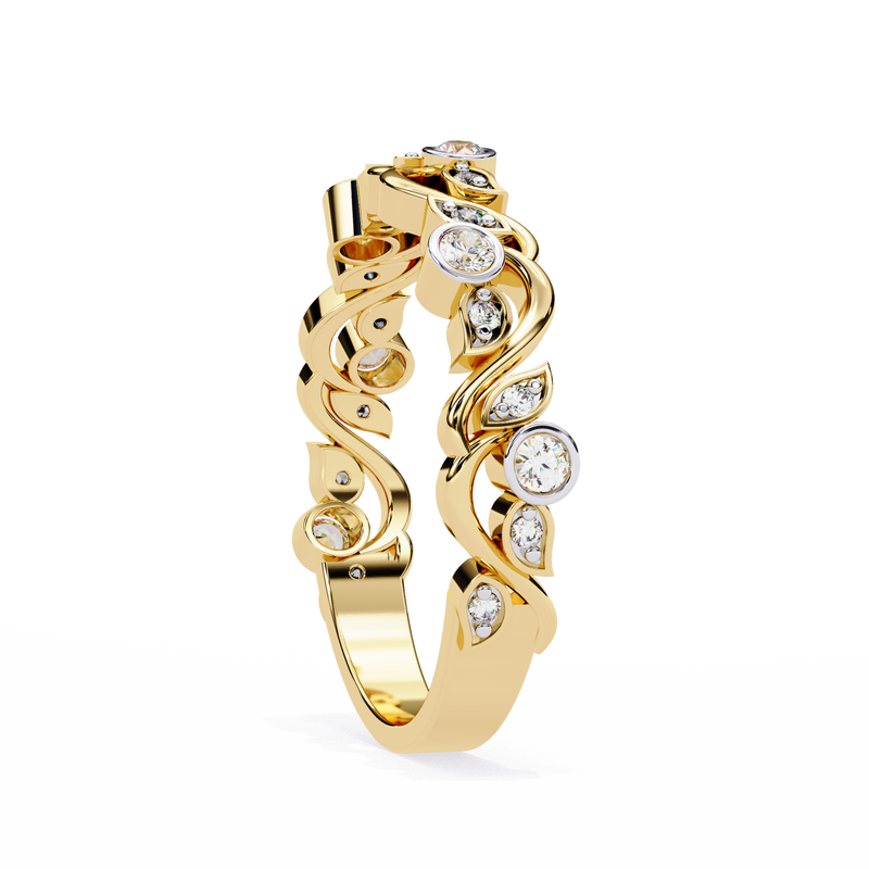 14k round wedding band with E-F color VVS-VS clarity diamonds 173