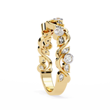 14k IGI certified round wedding band with E-F color VVS-VS clarity diamonds 173