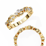 14k IGI certified round wedding band with E-F color VVS-VS clarity diamonds 173