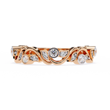 14k round wedding band with E-F color VVS-VS clarity diamonds 173