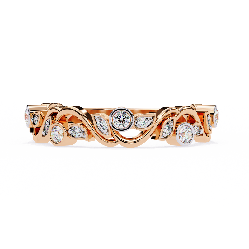 14k round wedding band with E-F color VVS-VS clarity diamonds 173