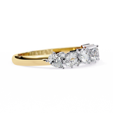 14k pear wedding band with E-F color VVS-VS clarity diamonds 174