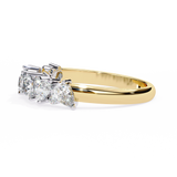 14k IGI certified pear wedding band with E-F color VVS-VS clarity diamonds 174