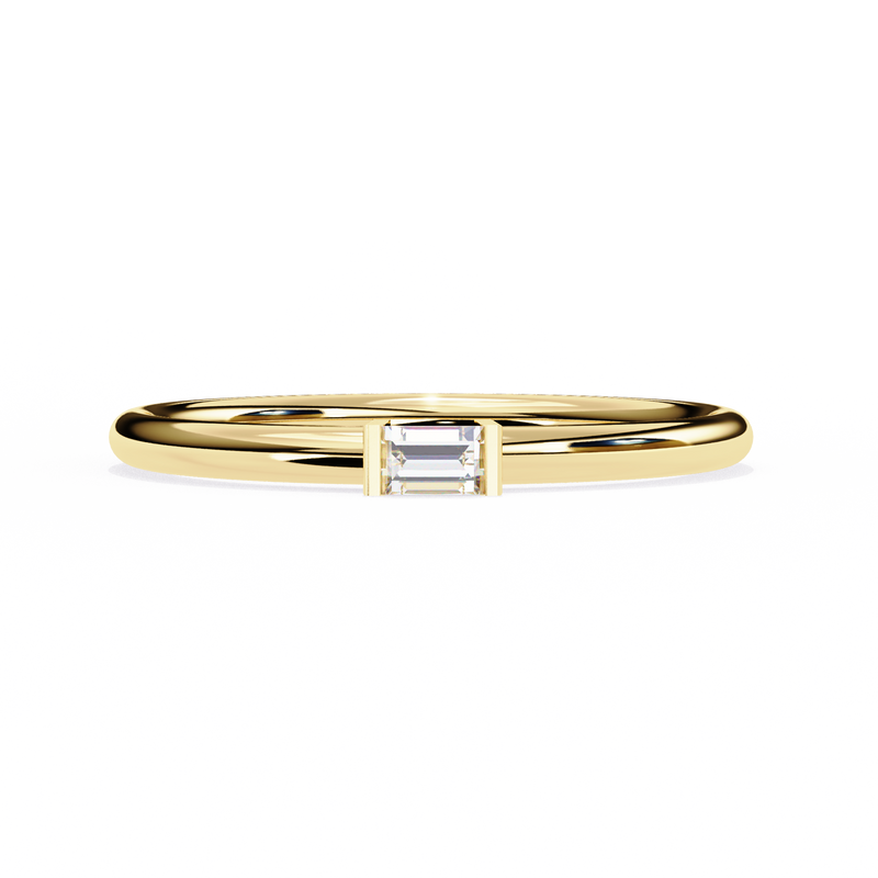 14k IGI certified baguette wedding band with E-F color VVS-VS clarity diamonds 175