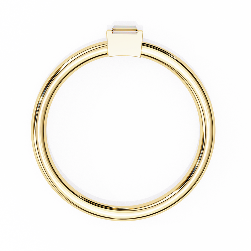 14k IGI certified baguette wedding band with E-F color VVS-VS clarity diamonds 175