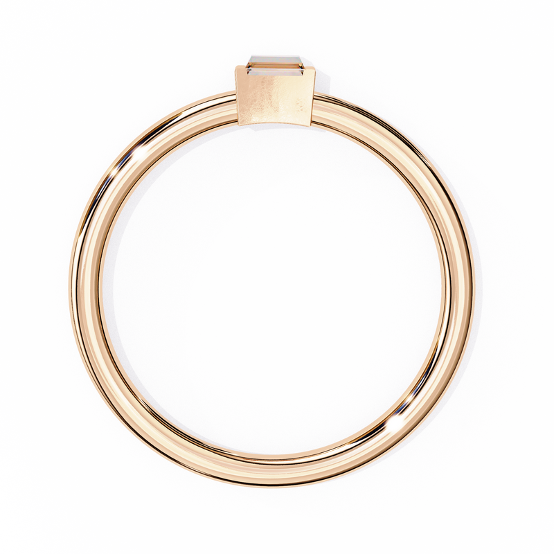 14k baguette wedding band with E-F color VVS-VS clarity diamonds 175
