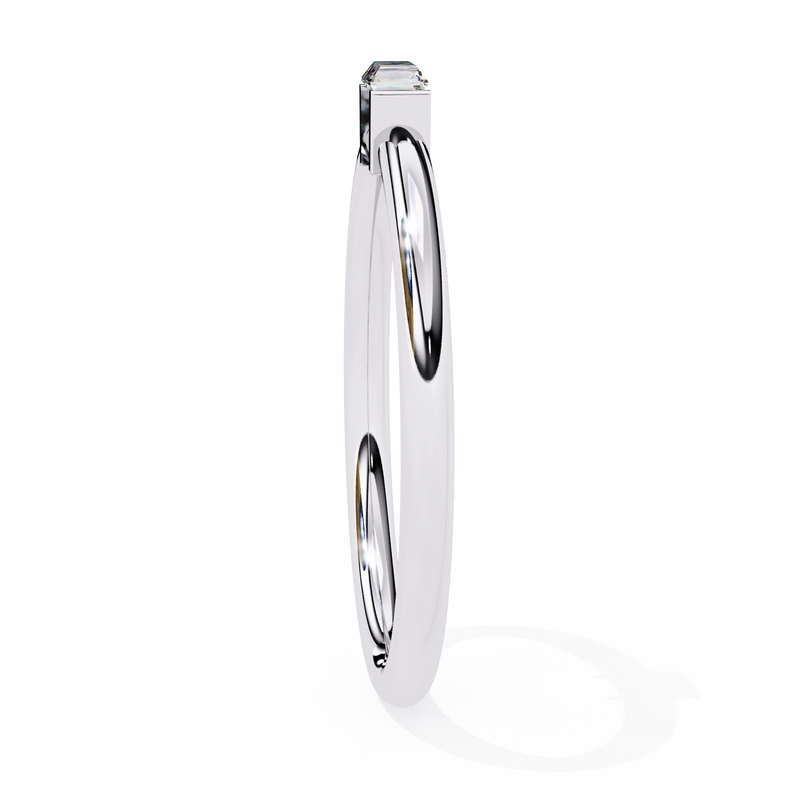 14k baguette wedding band with E-F color VVS-VS clarity diamonds 175