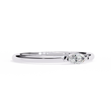 14K IGI Certified Marquise Wedding Band With E-F Color VVS-VS Clarity Diamonds