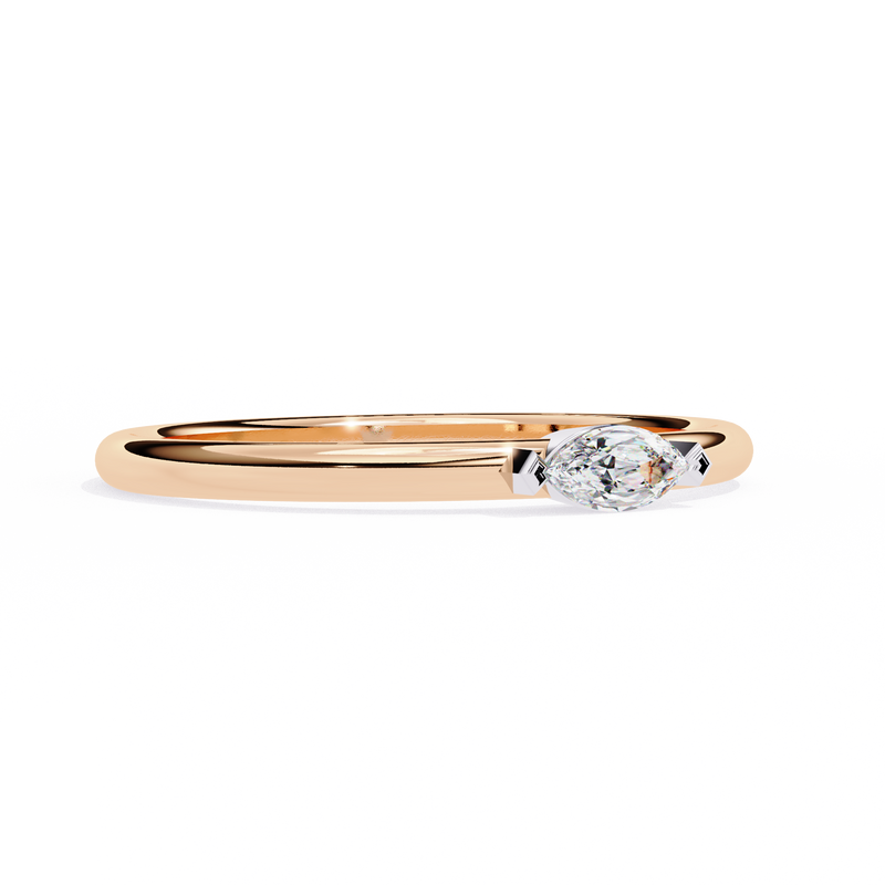 14k IGI certified marquise wedding band with E-F color VVS-VS clarity diamonds 176