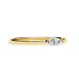 14K IGI Certified Marquise Wedding Band With E-F Color VVS-VS Clarity Diamonds