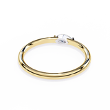 14K IGI Certified Marquise Wedding Band With E-F Color VVS-VS Clarity Diamonds