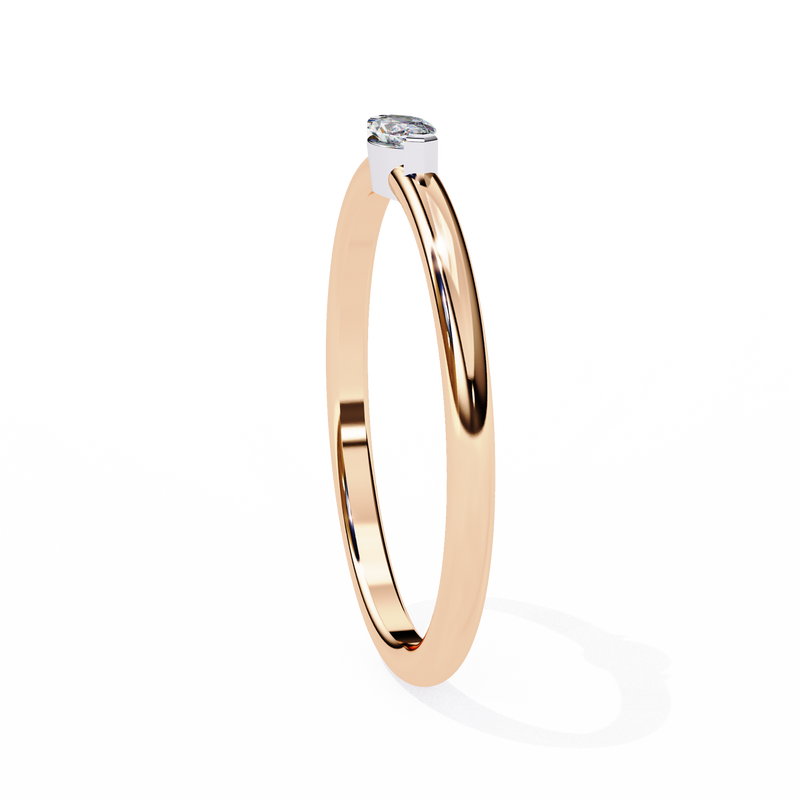 14k IGI certified marquise wedding band with E-F color VVS-VS clarity diamonds 176