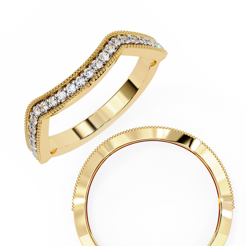 14k round wedding band with E-F color VVS-VS clarity diamonds 177
