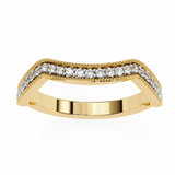 14k IGI certified round wedding band with E-F color VVS-VS clarity diamonds 177