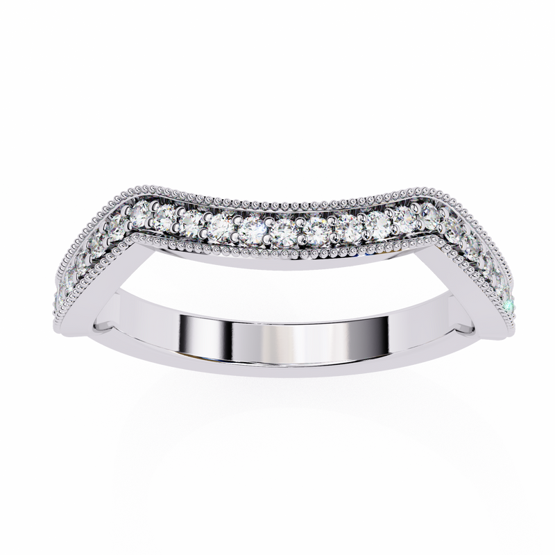 14k IGI certified round wedding band with E-F color VVS-VS clarity diamonds 177