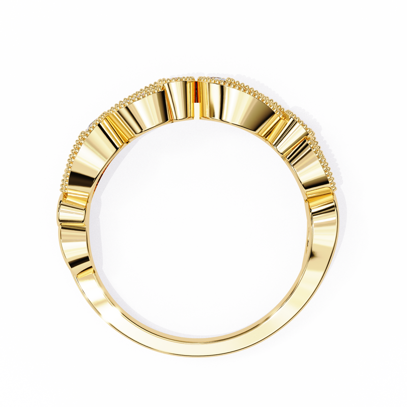 14k IGI certified round wedding band with E-F color VVS-VS clarity diamonds 178