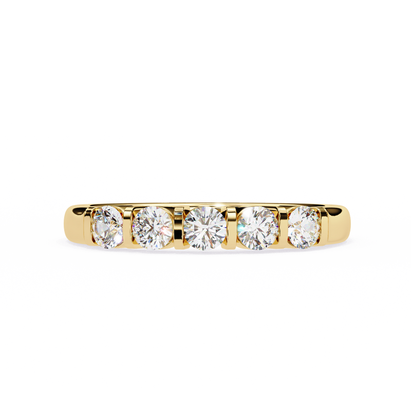 14k IGI certified round wedding band with E-F color VVS-VS clarity diamonds 179