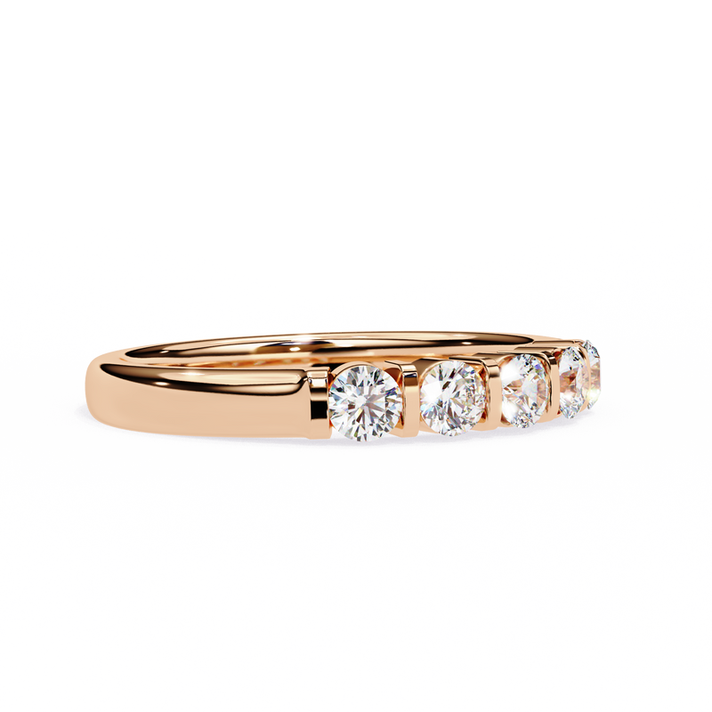 14k IGI certified round wedding band with E-F color VVS-VS clarity diamonds 179