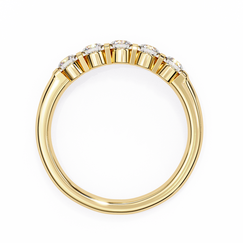 14k IGI certified round wedding band with E-F color VVS-VS clarity diamonds 179