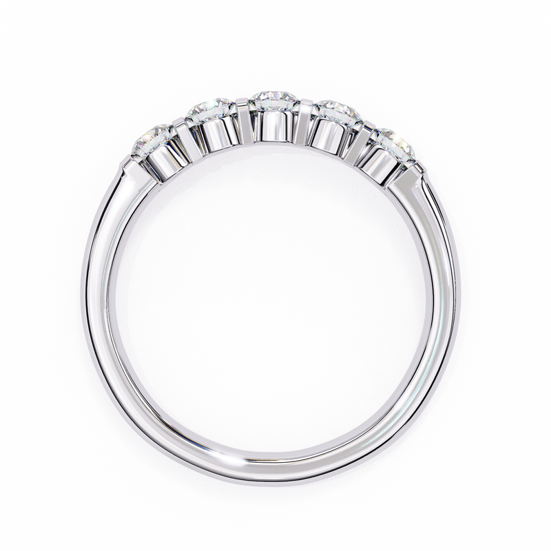 14k IGI certified round wedding band with E-F color VVS-VS clarity diamonds 179