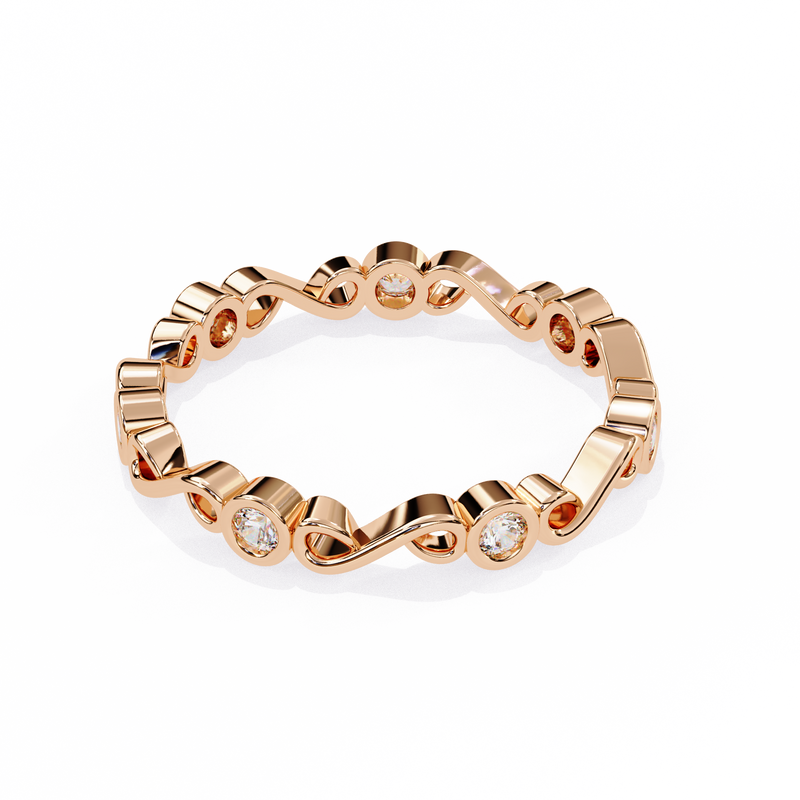 14k round wedding band with E-F color VVS-VS clarity diamonds 180