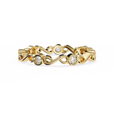14k IGI certified round wedding band with E-F color VVS-VS clarity diamonds 180