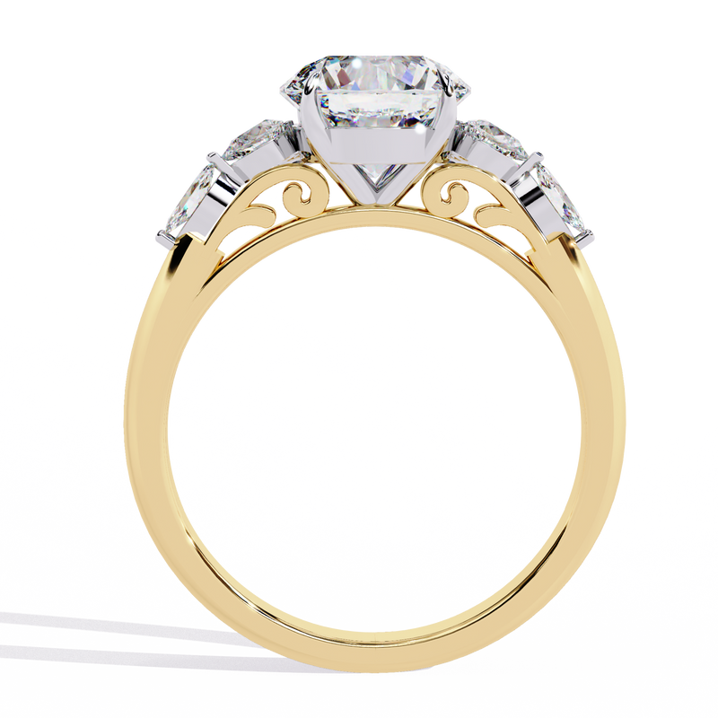 14k IGI certified round ring with E-F color VVS-VS clarity diamonds 181