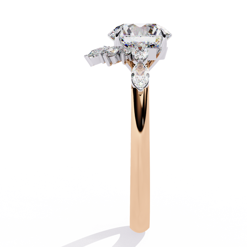 14k IGI certified round ring with E-F color VVS-VS clarity diamonds 181
