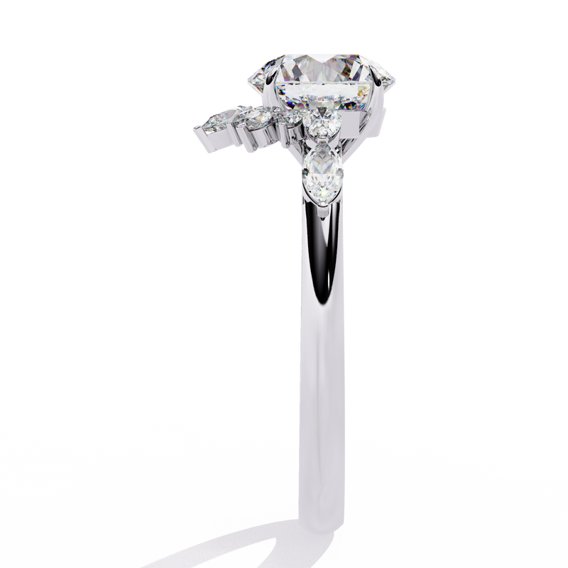 14k IGI certified round ring with E-F color VVS-VS clarity diamonds 181