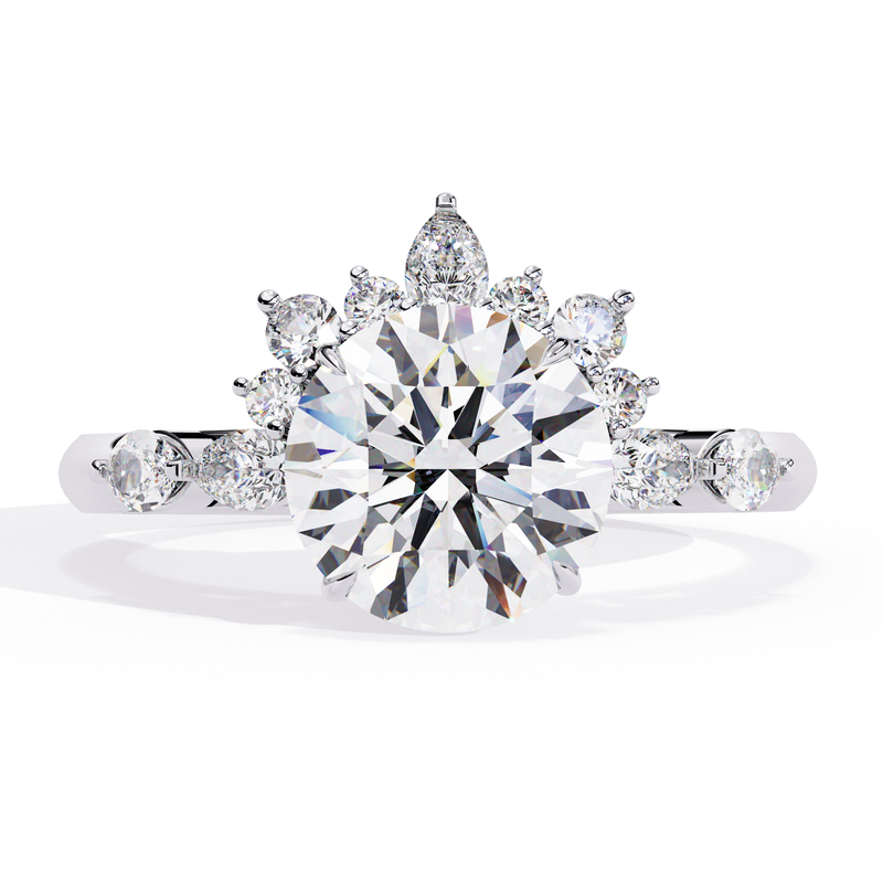 14k IGI certified round ring with E-F color VVS-VS clarity diamonds 181