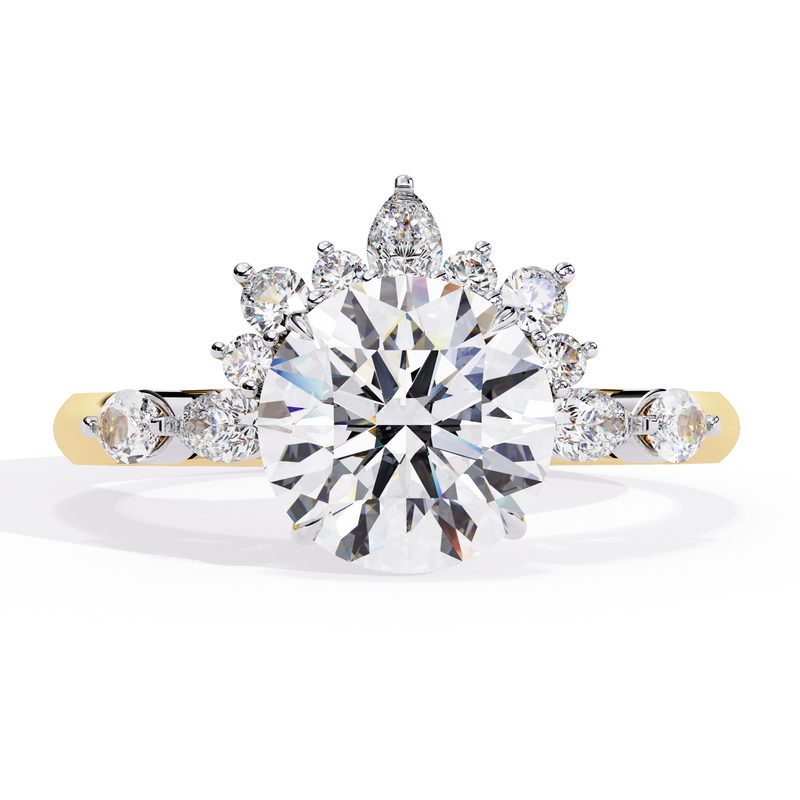 14k IGI certified round ring with E-F color VVS-VS clarity diamonds 181