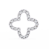 14K White Gold IGI Certified Round Diamond Flower Earrings, D-E Color, VVS/VS Clarity