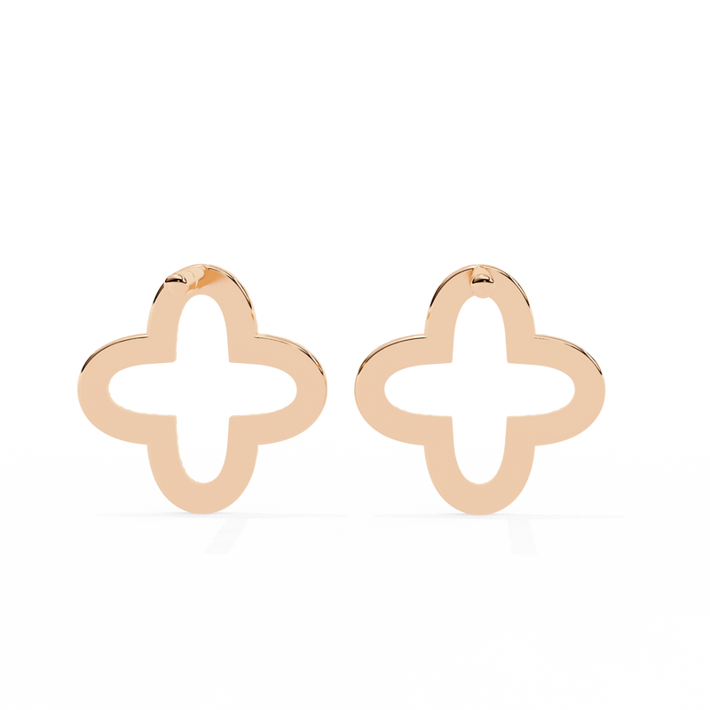 14K White Gold IGI Certified Round Diamond Flower Earrings, D-E Color, VVS/VS Clarity