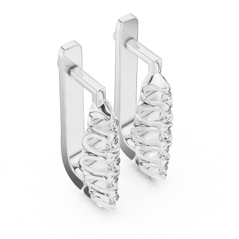 Earring 18@7 - White Gold - Image