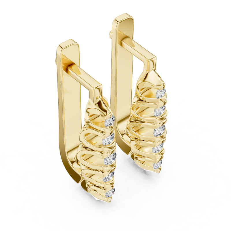 Earring 18@7 - Yellow Gold - Image
