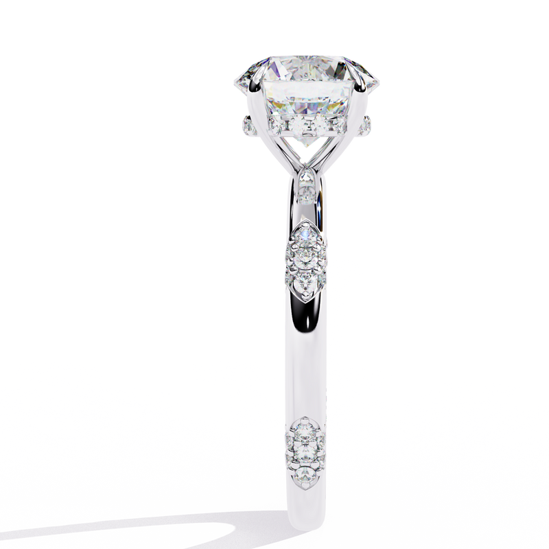 14k IGI certified round ring with E-F color VVS-VS clarity diamonds 183