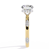 14k IGI certified round ring with E-F color VVS-VS clarity diamonds 183