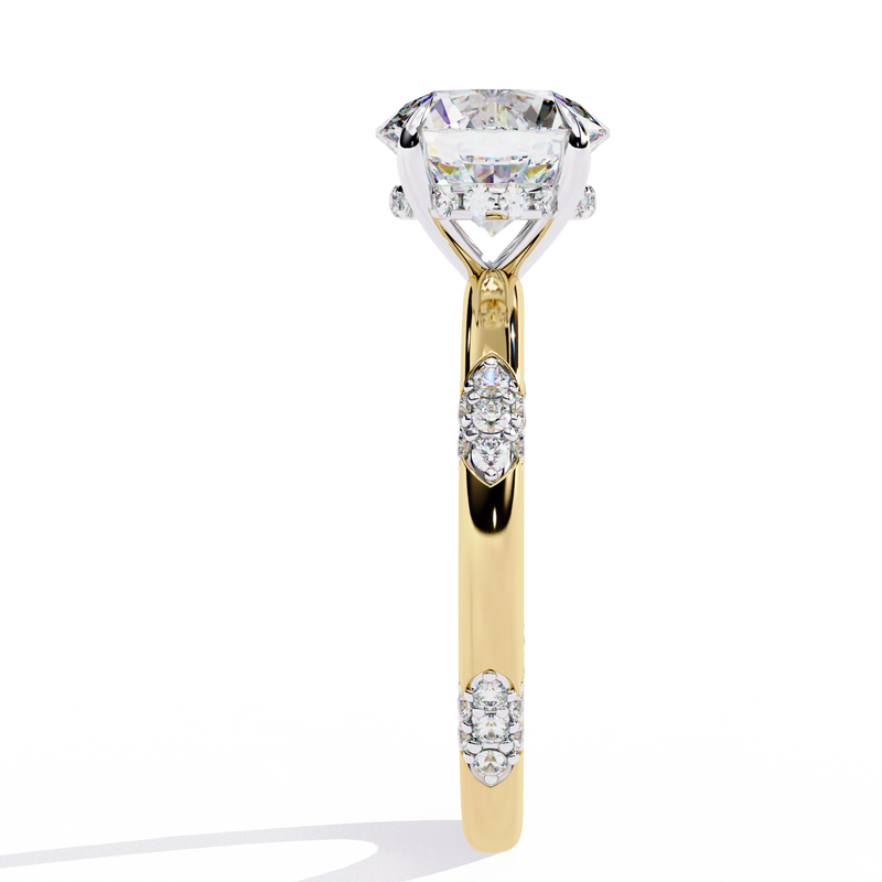 14k IGI certified round ring with E-F color VVS-VS clarity diamonds 183