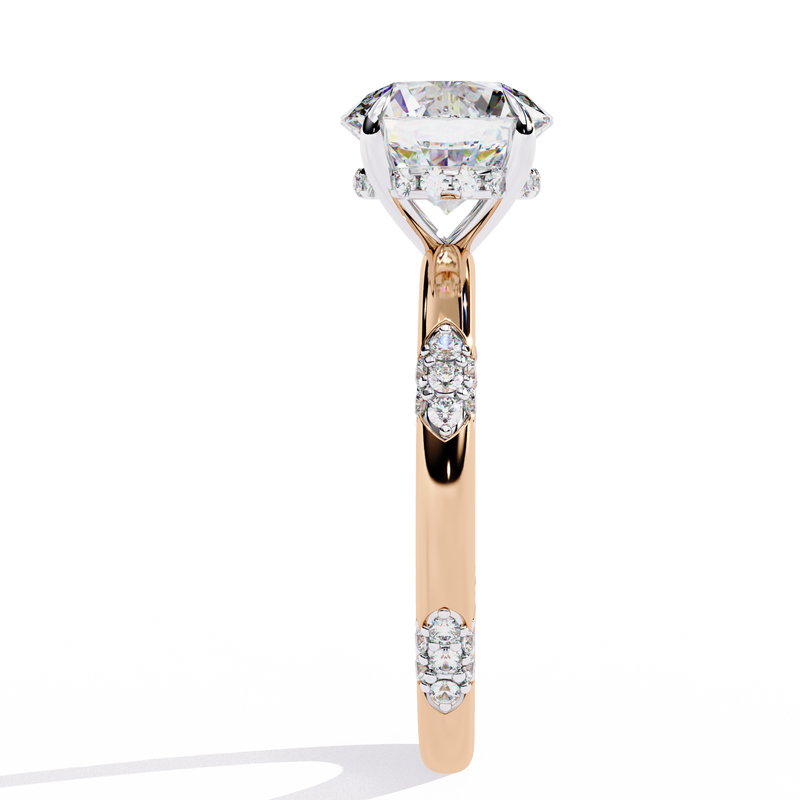14k IGI certified round ring with E-F color VVS-VS clarity diamonds 183