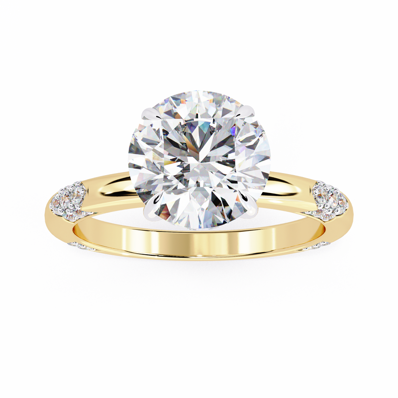 14k IGI certified round ring with E-F color VVS-VS clarity diamonds 183