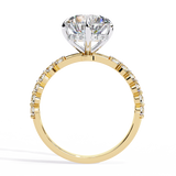 14k IGI certified round ring with E-F color VVS-VS clarity diamonds 186