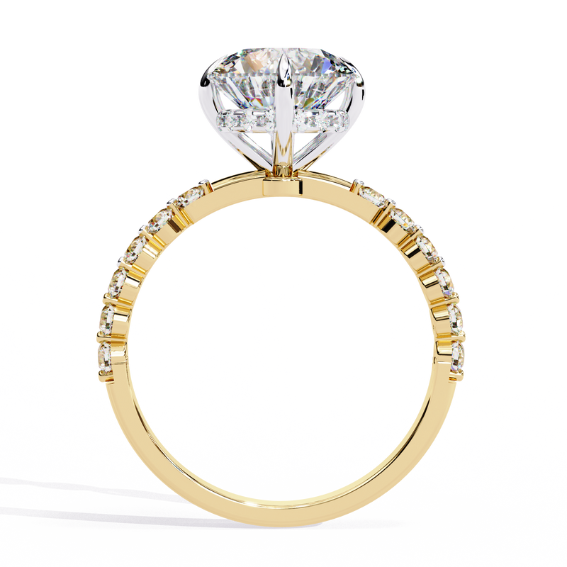 14k IGI certified round ring with E-F color VVS-VS clarity diamonds 186