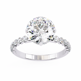 14k IGI certified round ring with E-F color VVS-VS clarity diamonds 186