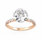 14k IGI certified round ring with E-F color VVS-VS clarity diamonds 186