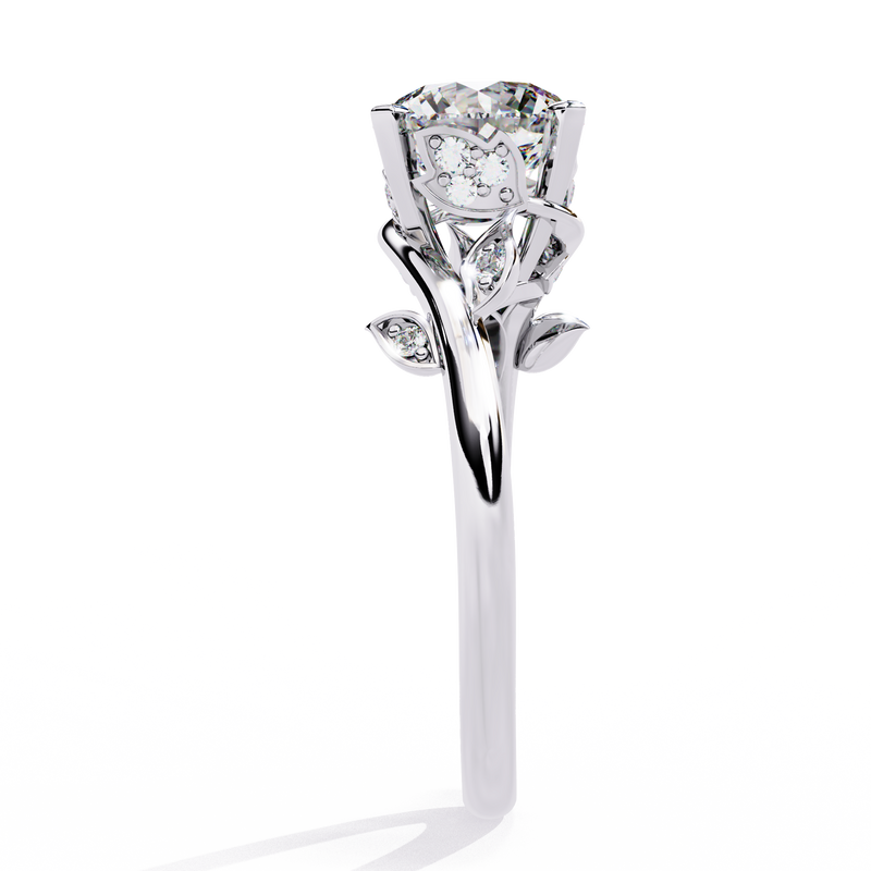 14k IGI certified round ring with E-F color VVS-VS clarity diamonds 187