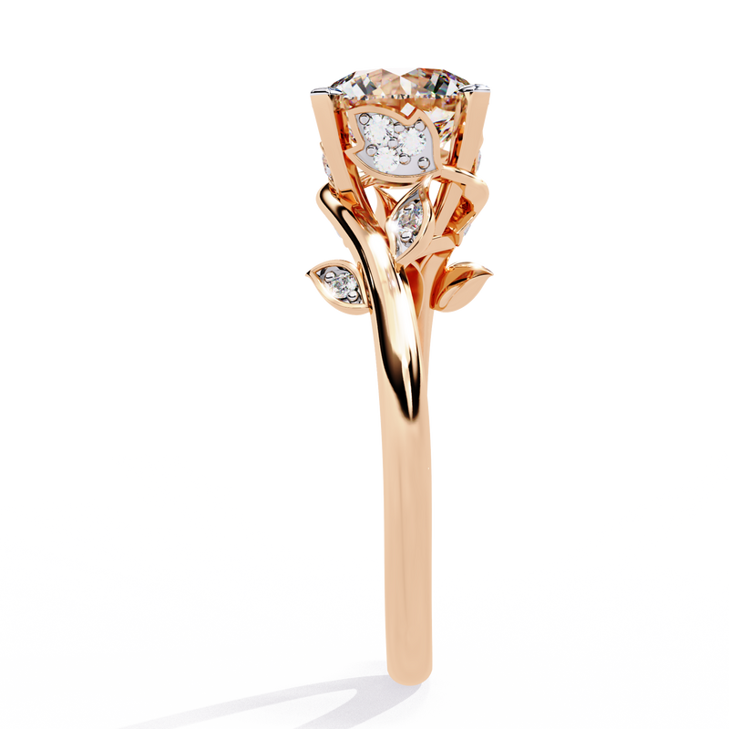 14k IGI certified round ring with E-F color VVS-VS clarity diamonds 187