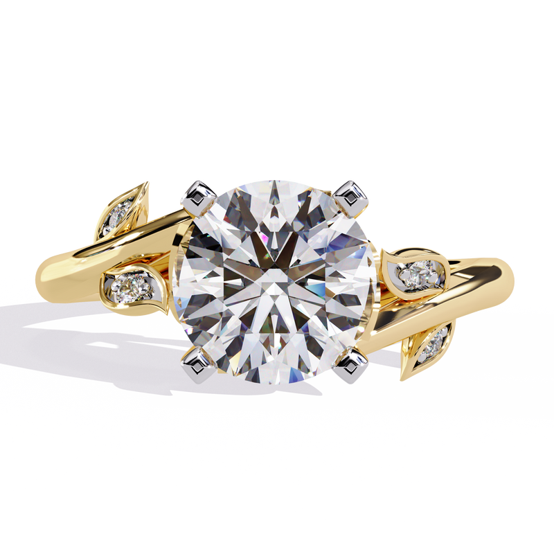 14k IGI certified round ring with E-F color VVS-VS clarity diamonds 187
