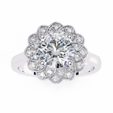 14k IGI certified round ring with E-F color VVS-VS clarity diamonds 188